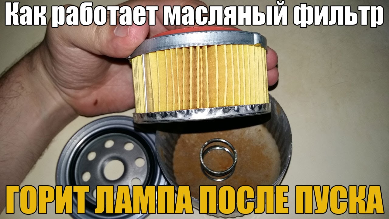 Как работает масляный фильтр. Почему горит лампа при пуске двигателя? Просто о сложном