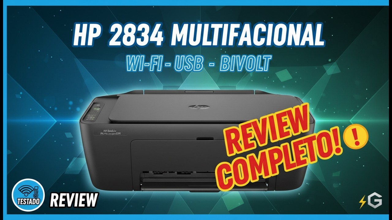 HP DeskJet 2874 Vale a Pena? Review Completo da Impressora Multifuncional Wi-Fi Mais Barata de 2026!