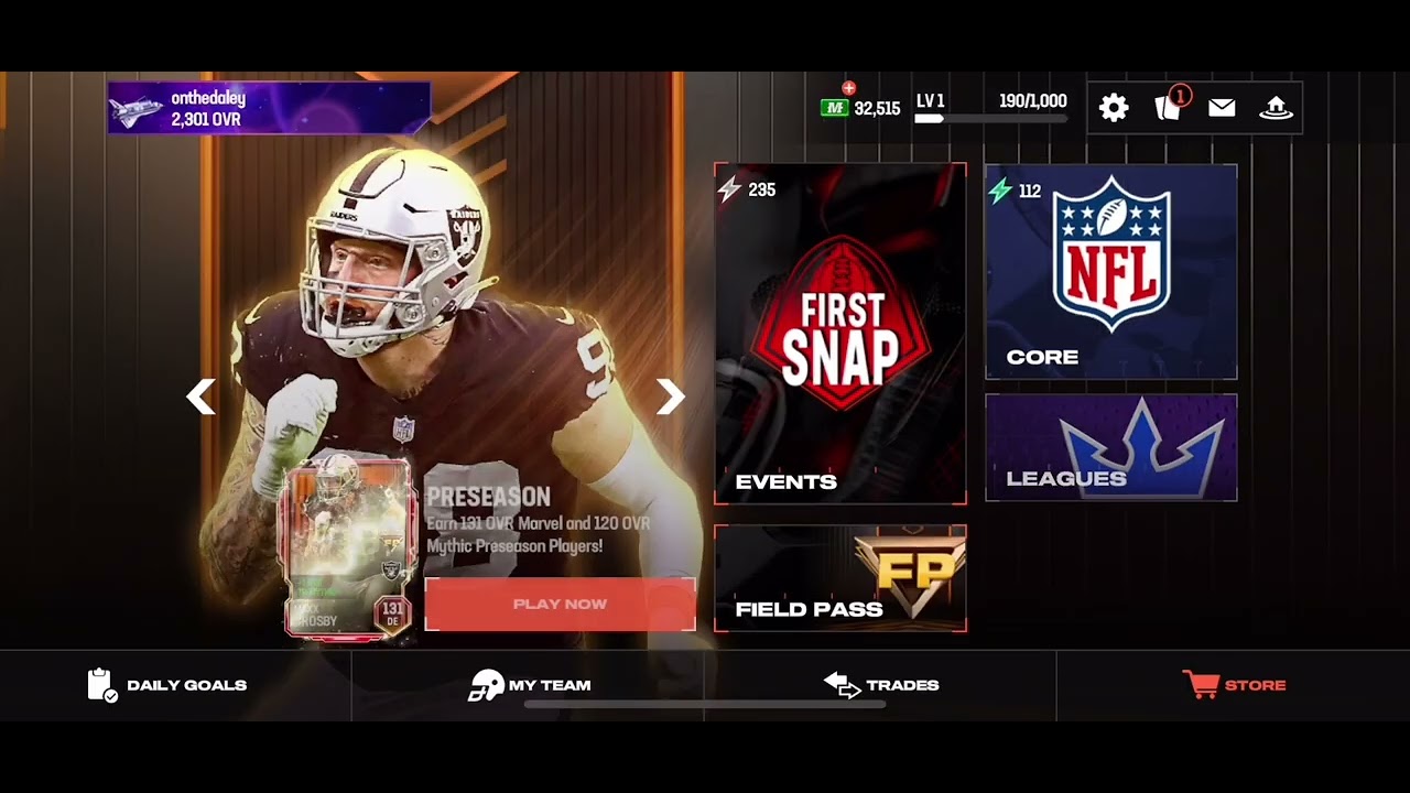 first time playing MADDEN MOBILE 25!