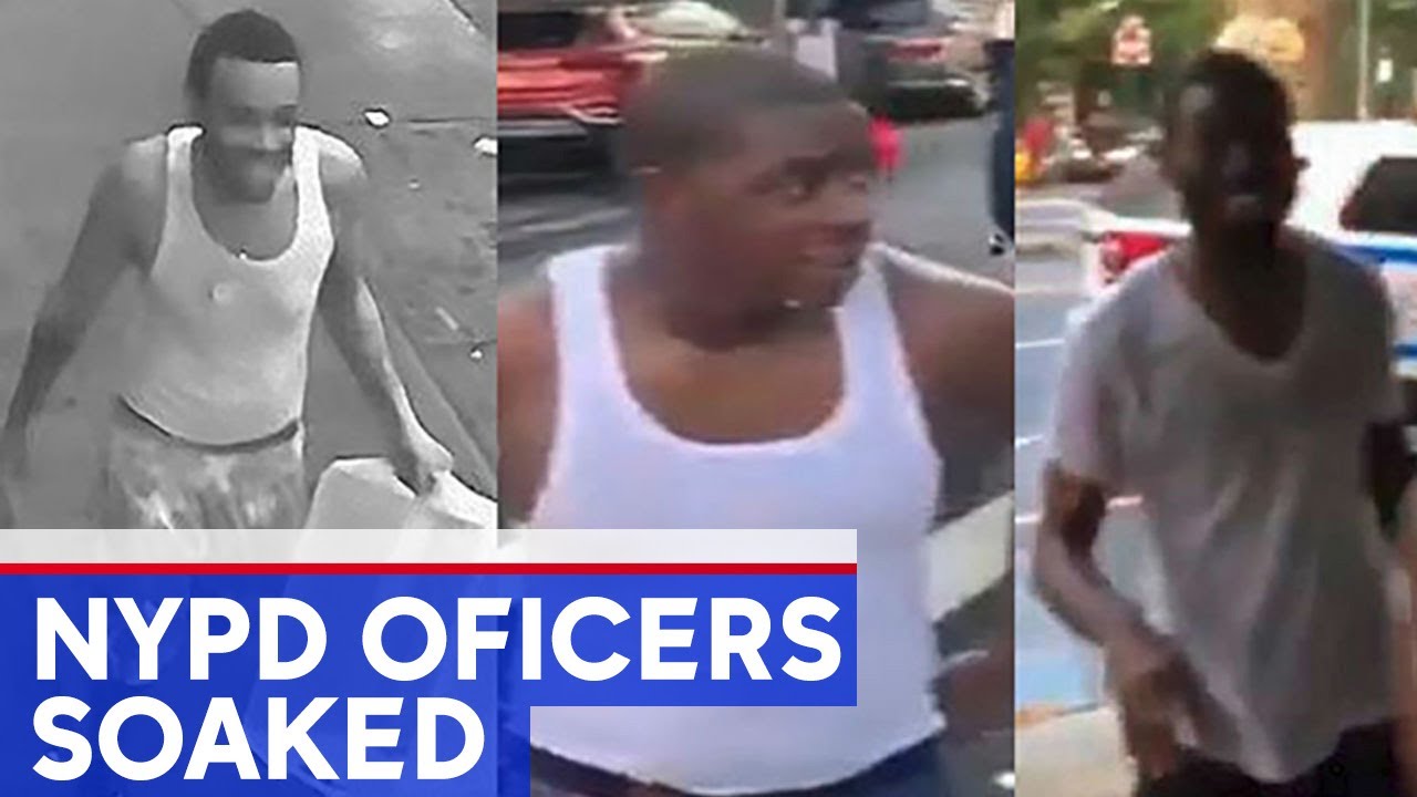 3 charged after NYPD officers doused with water in NYC