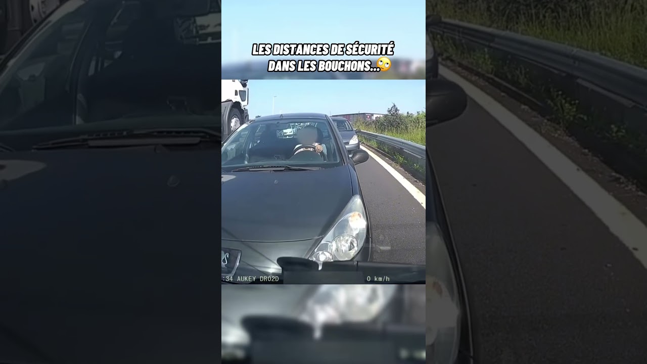 Les distances de s&eacute;curit&eacute; dans les bouchons... 🙄 #dashcam #automobile #france #route #voiture