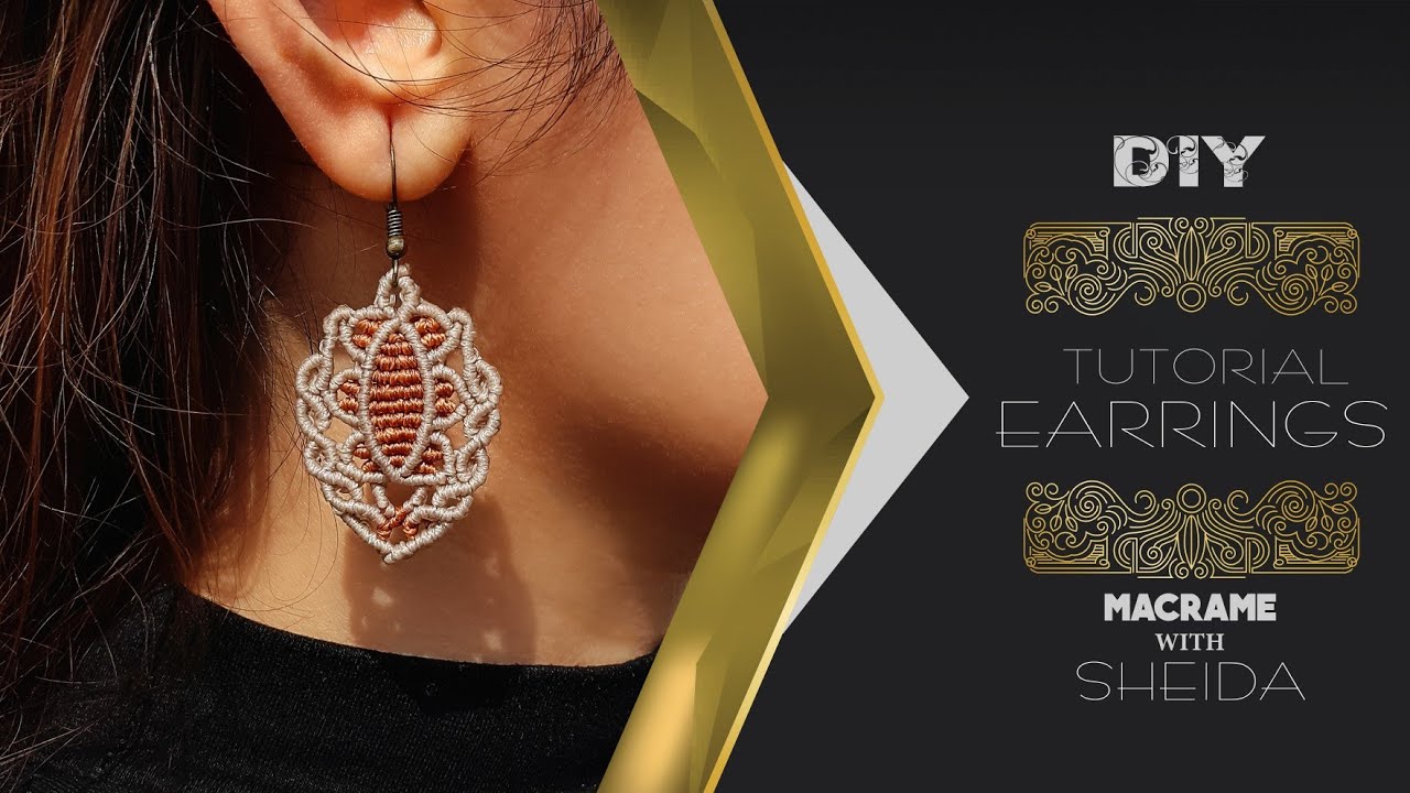 Jewelry macrame earrings/macrame earrings for beginners|Diy  macrame