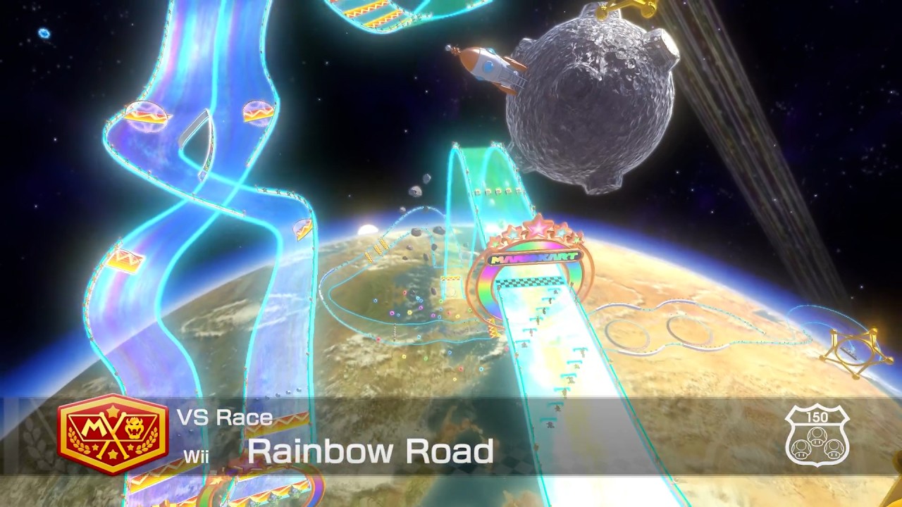Mario Kart™ 8 Deluxe - Wii Rainbow Road [150cc, Hard CPUs, Toad Gameplay]