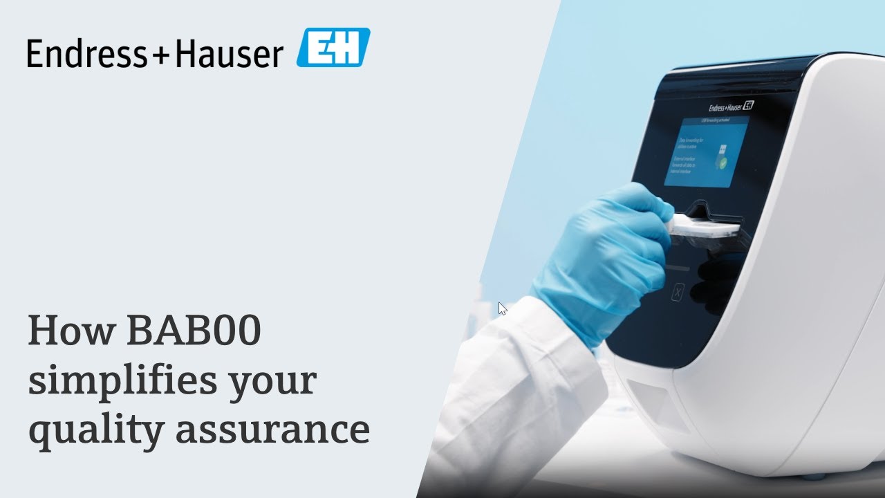 Endress+Hauser BioSense presents: How BAB00 simplifies your quality assurance | #EndressHauser