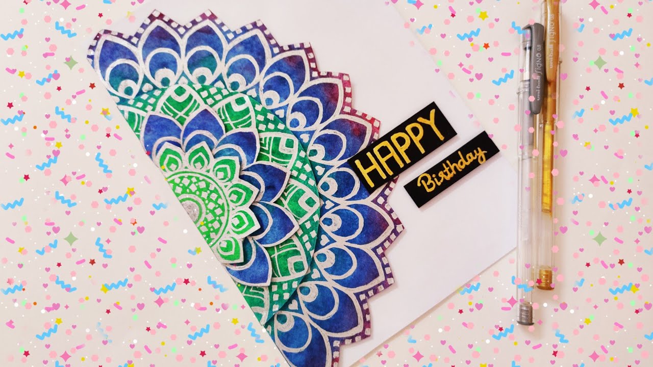 Mandala Birthday Card | Birthday Gift Ideas | Greeting Card |  How to Draw Mandala Art Design | #22