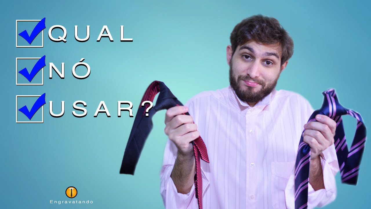 Onde usar os nós de gravata diferentes?
