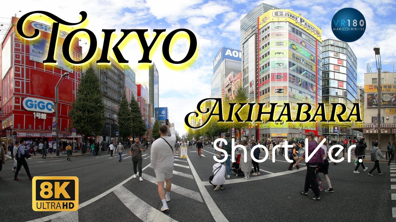[Short Version] Akihabara VR walking, Trip Tokyo JAPAN  秋葉原歩行者天国 VR散歩 8K3D VR180