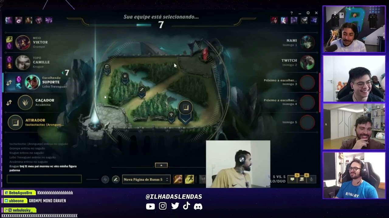 Baiano e as lendas reagindo ao brtt e o grompe/grompo!!! kkkkk