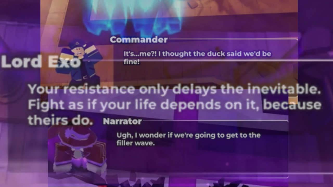 All Dialogue in Tower Defense Simulator Night 1/2/3 (Roblox Null & Void!)
