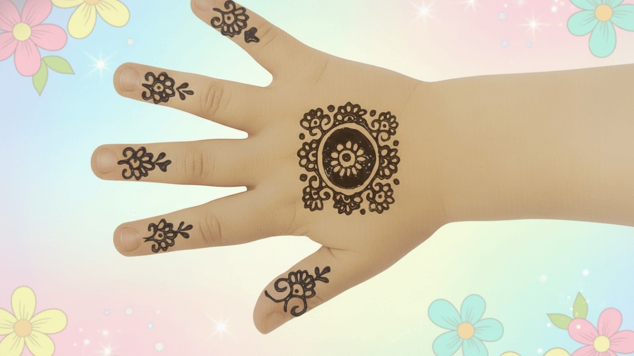 Cute Easy Mehndi Design ✨| Beautiful Simple Mehndi Design 🌺| Simple Palm Baby Hand Mehndi Design 🌸