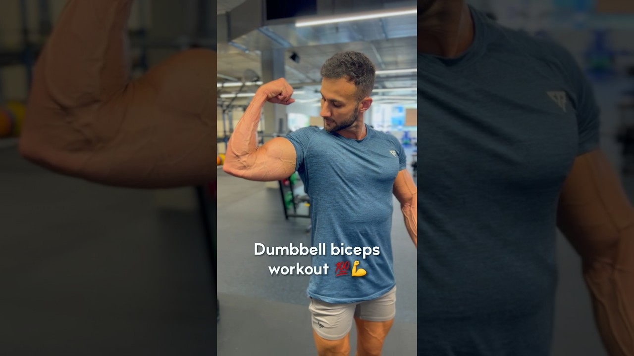 Grow your biceps with this quick, effective dumbbell workout! 💯💪 