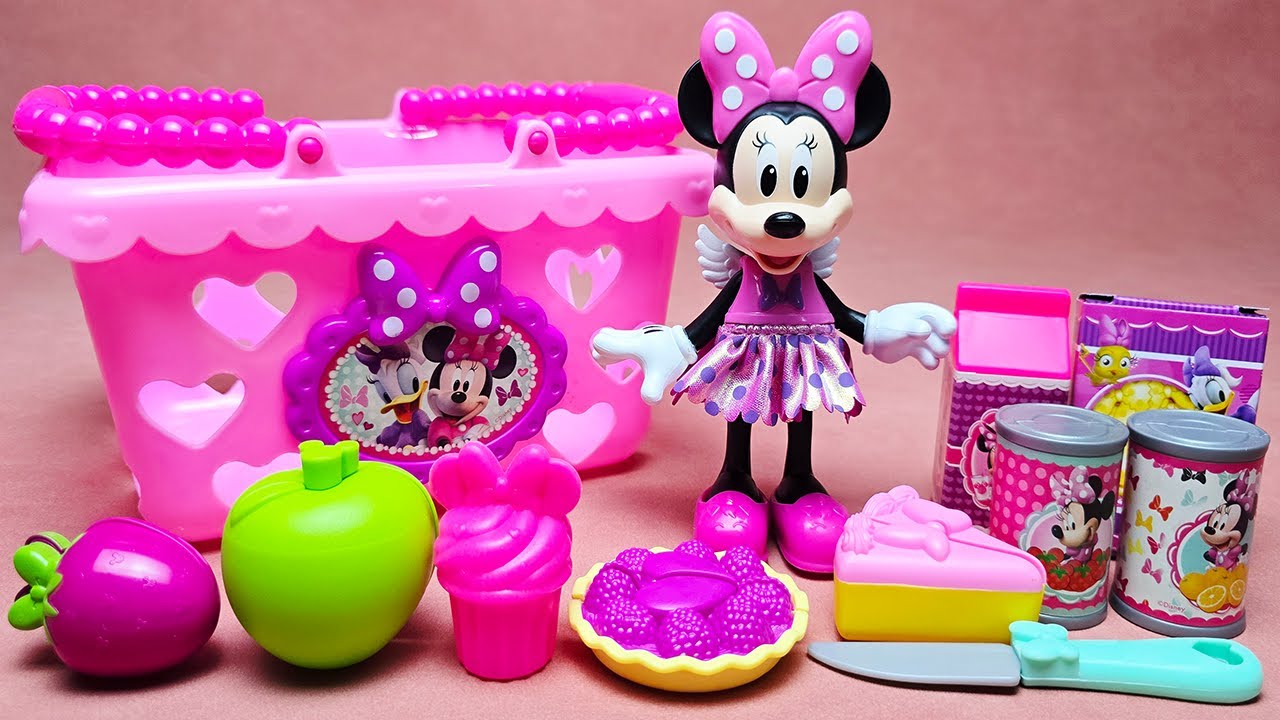Disney Minnie Mouse Shopping Basket Set Satisfying with Unboxing Compilation Toys ASMR #971