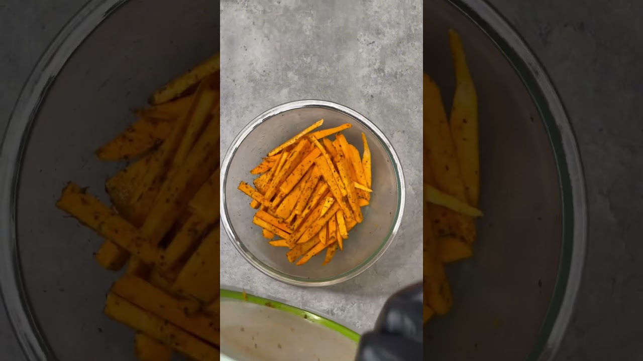 Des frites de patates douces bien croustillantes et sans friture ! #patatedouce #sweetpotato