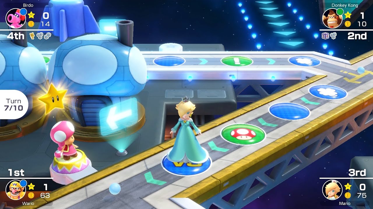 Mario Party Superstars #1013 Space Land Rosalina vs Donkey Kong vs Wario vs Birdo