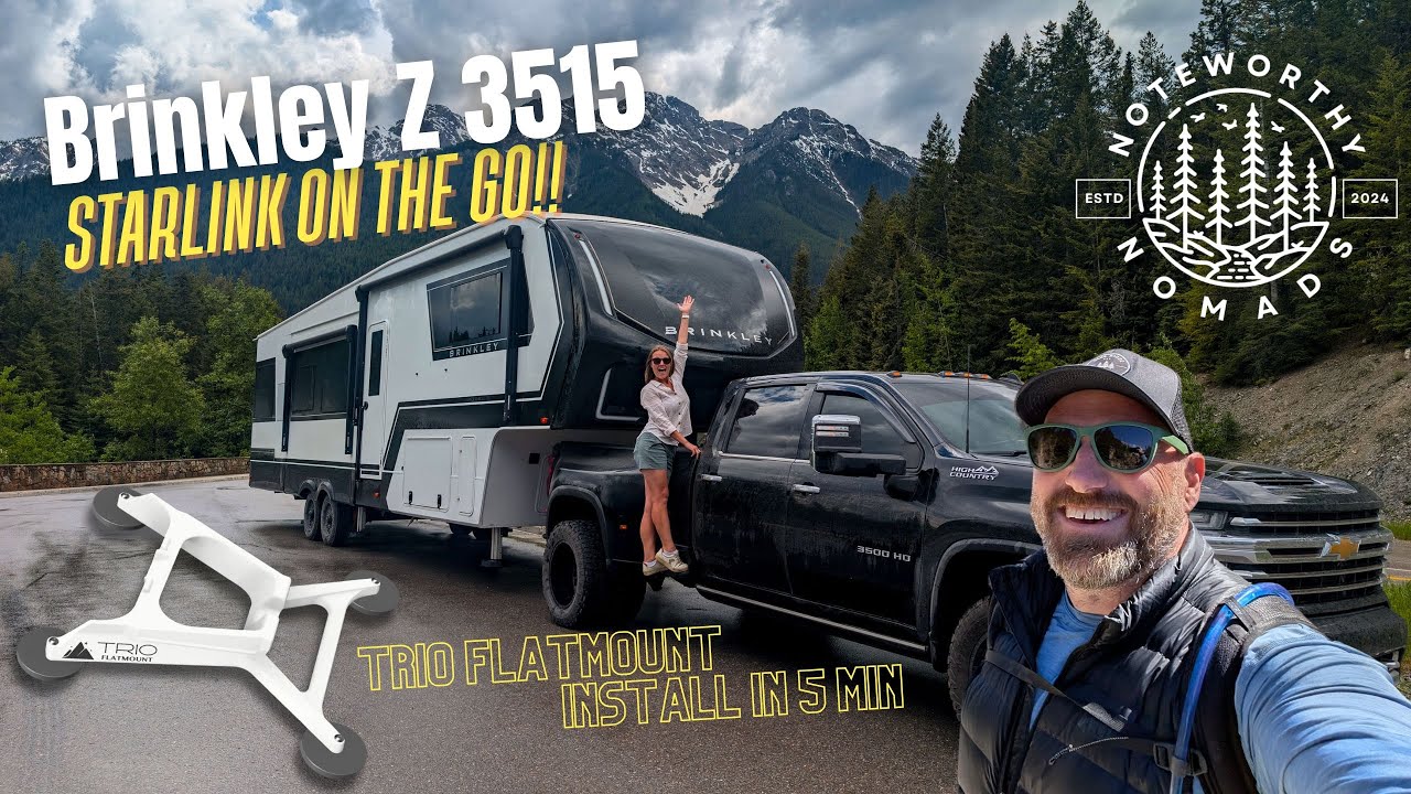 This Starlink RV Setup is a GAME CHANGER 💥 (Trio Flatmount Install)