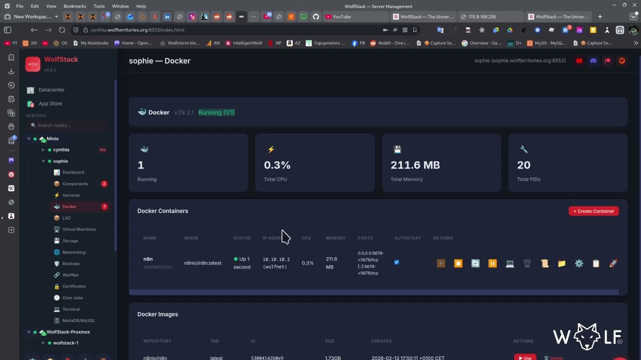 Using WolfStack's app store to install software on servers, and how I broke a server and fixed it.