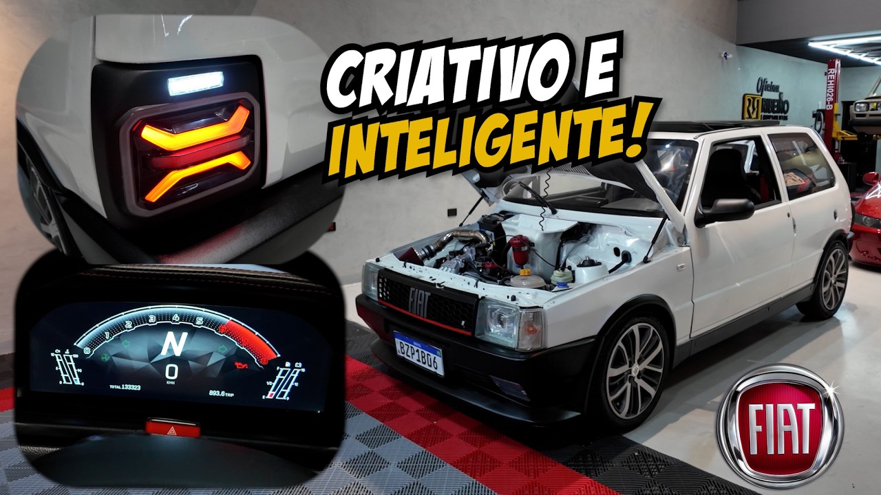 FIAT UNO LANTERNA RENEGADE - GRADE L200 - PAINEL  DIGITAL - TETO TCROSS - CONFUNDEM COM PORSCHE?