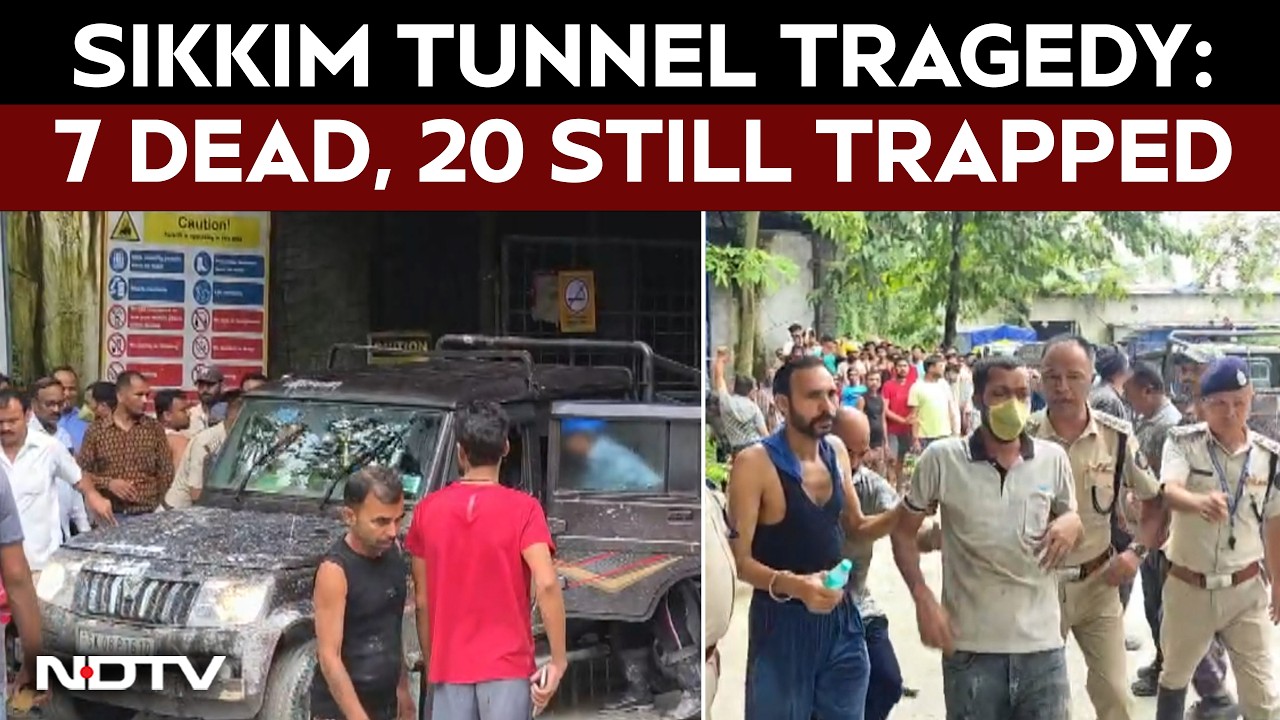 Трагедия в тоннеле Сиккима: 7 погибших, несколько человек заблокированы после обвала и утечки газа