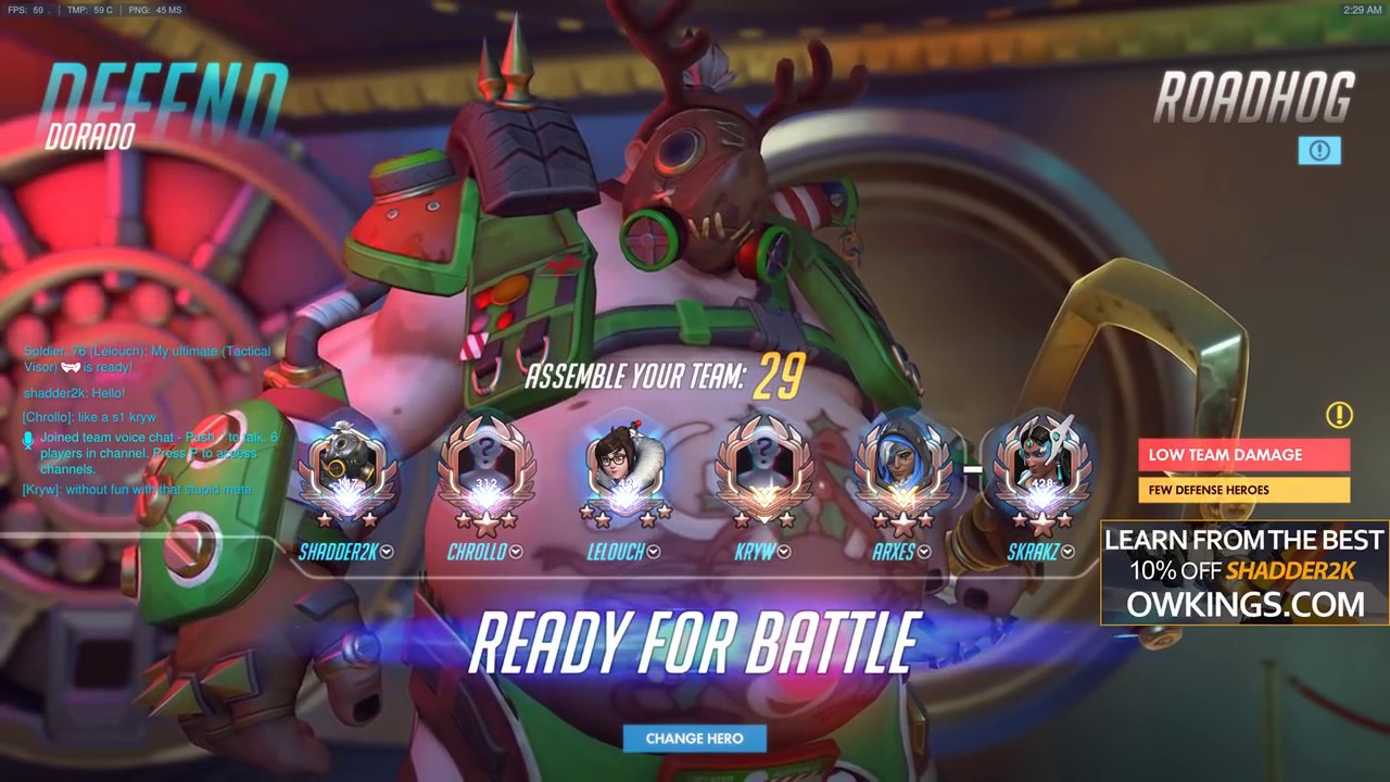 Overwatch Shadder2k Playing As Roadhog - Gameplay Highlight -