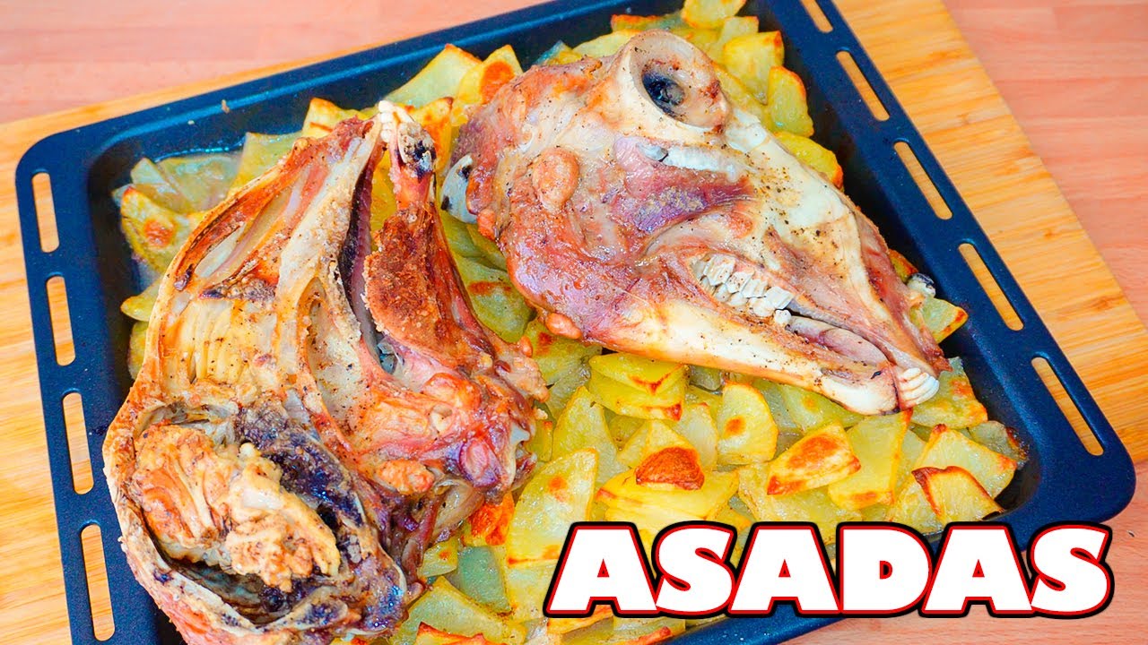 ✅ Cómo hacer CABEZA de CORDERO asada al HORNO 👉 Con patatas panaderas 😍