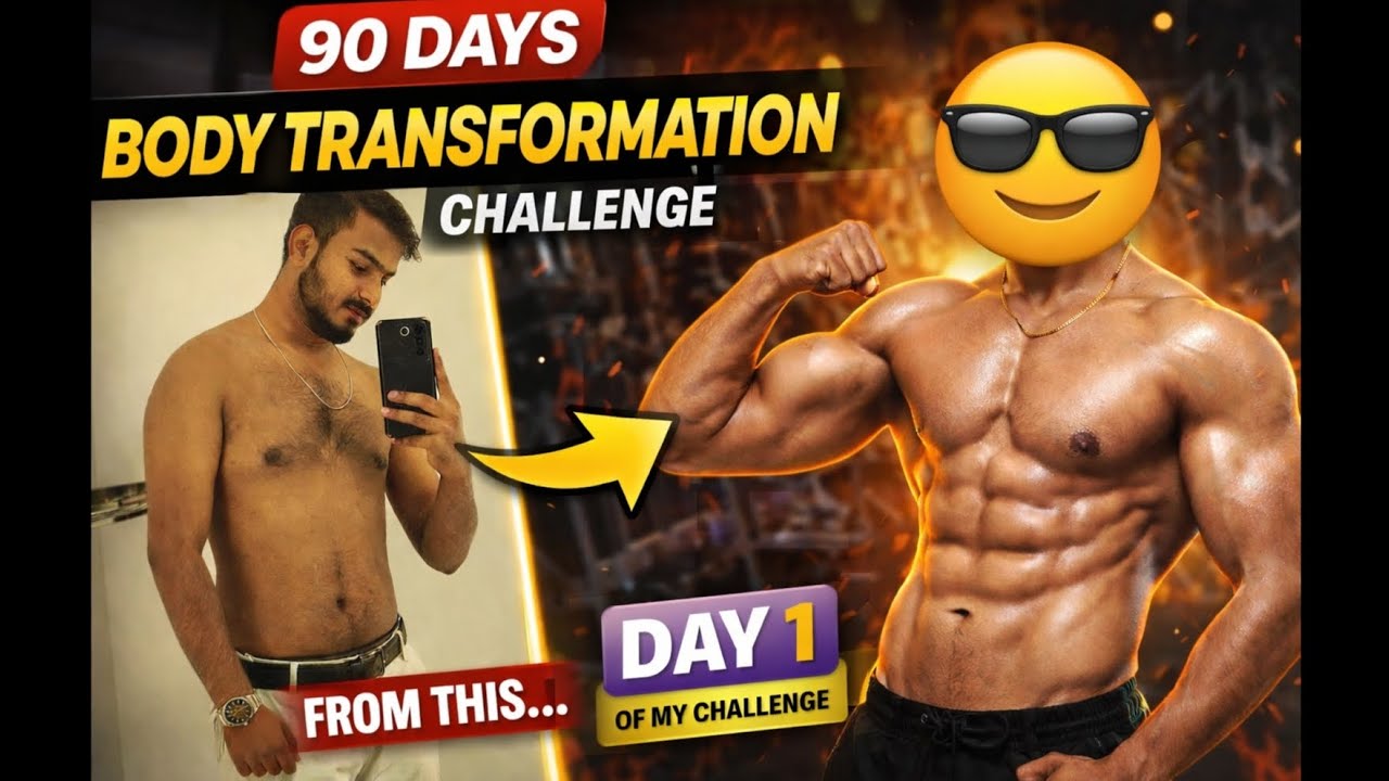 Day 1 of 90 Days Body Transformation 💪 | Watch Till End 🔥