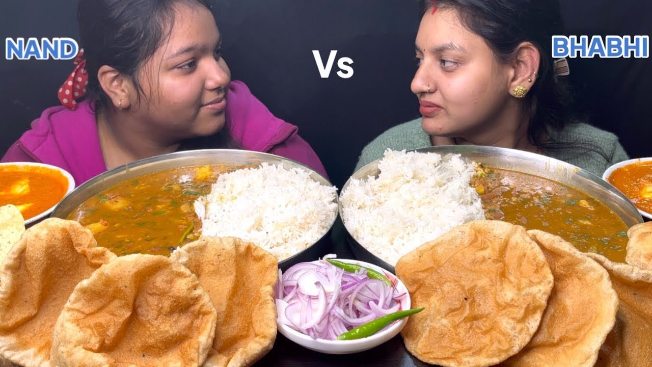 Rajma Chawal Challenge I Nand Vs Bhabhi Eating Challenge I Food Challenge IFoodie gd