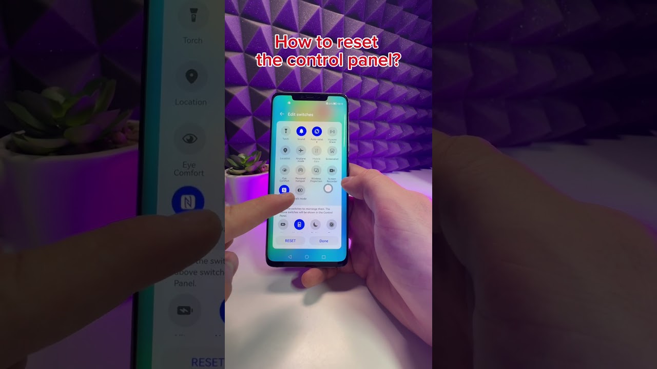 HOW TO RESET THE CONTROL PANEL ON HUAWEI MATE 20 PRO? #huaweimate20pro #android #fyp #tutorial #how