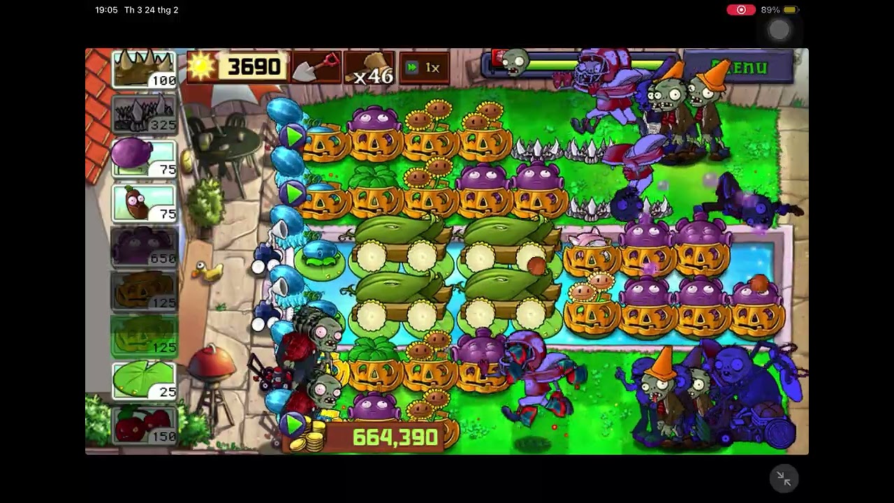 Pvz suvival endless flag 70-100