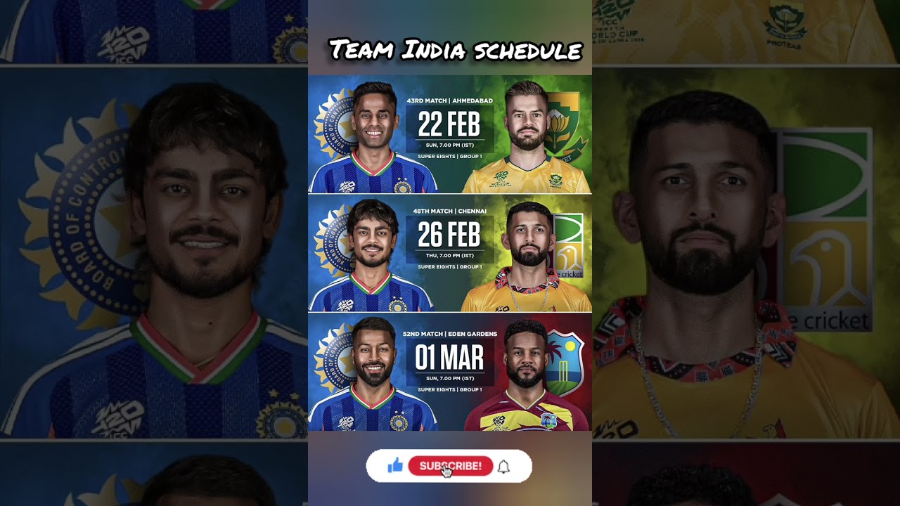 India's T20 World Cup Schedule | Cricket&rsquo;s Greatest Showdown