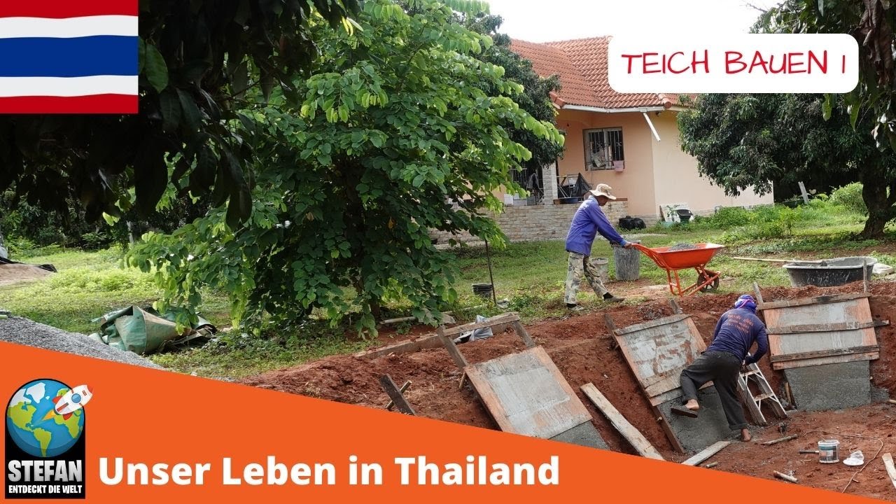 Teichbau Teil 1.  #vlog  #bauen  #teich  #thailand2022  #gartenteich  #wasser  #gartenteich