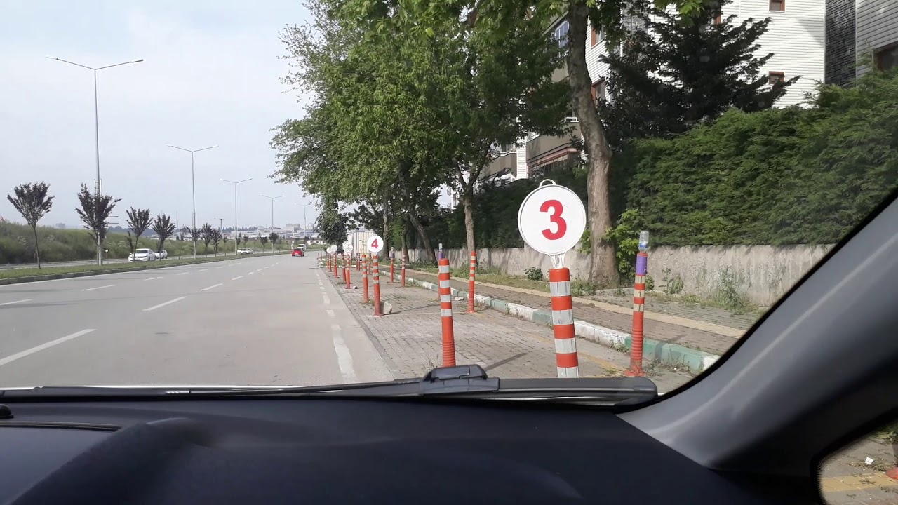 Dubalar arası park etme | 2 manevrali | tam sağ, tam sol