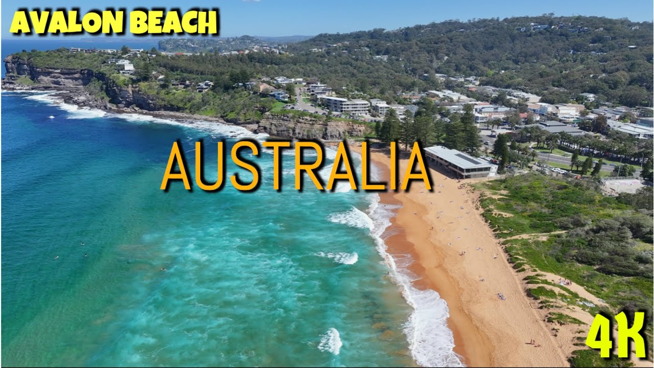 Avalon Beach NSW Australia 4K Video: A Symphony of Nature in Aerial Serenity with relaxing music