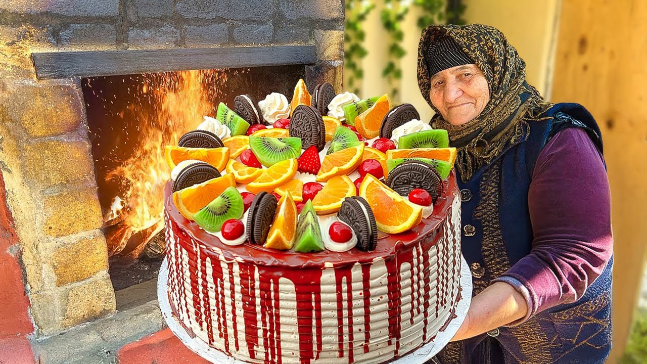 Grandma&rsquo;s Secrets: Homemade Colorful Cake with Kiwi, Orange and Oreo!
