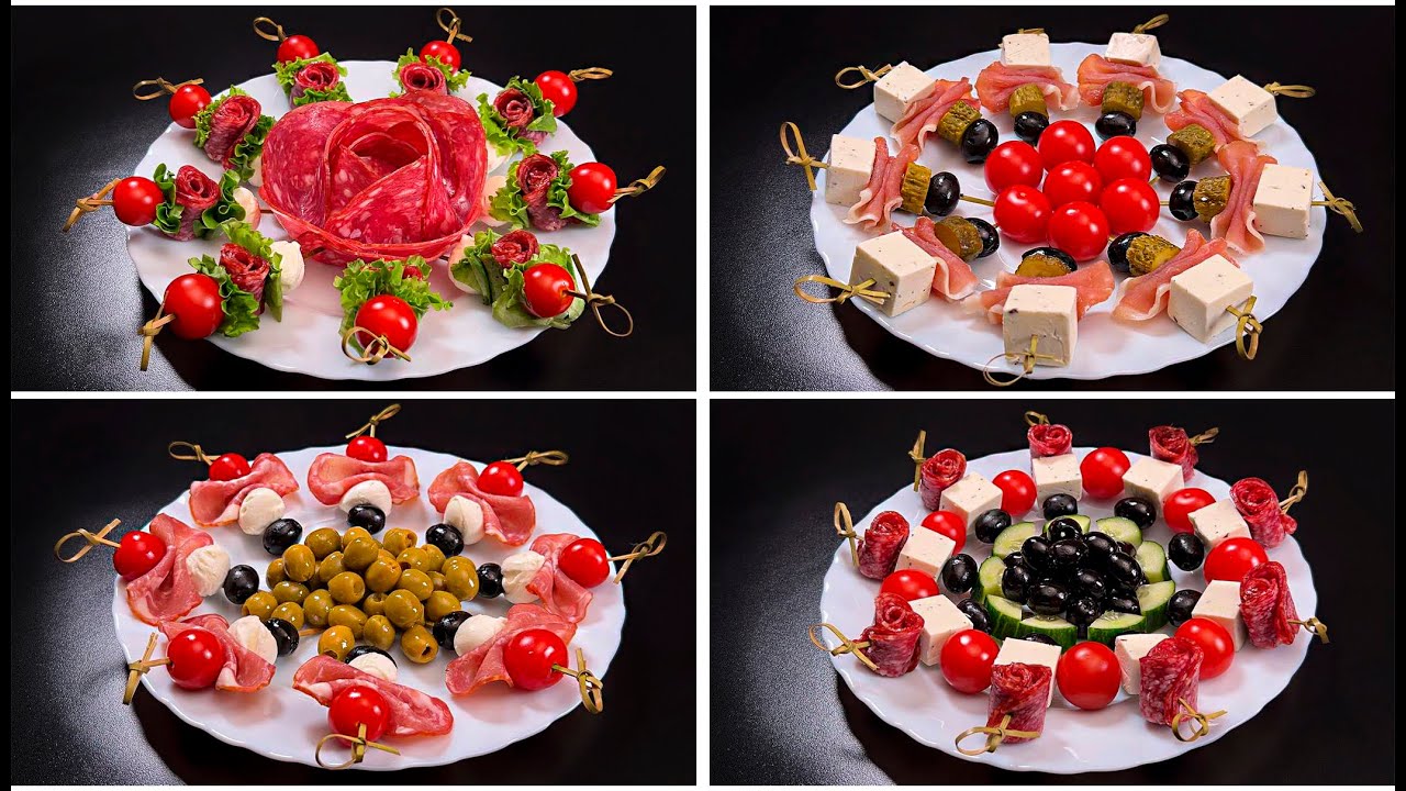 Рождественское ассорти из закусок для ваших гостей! 4 варианта вкуснейших рождественских закусок!