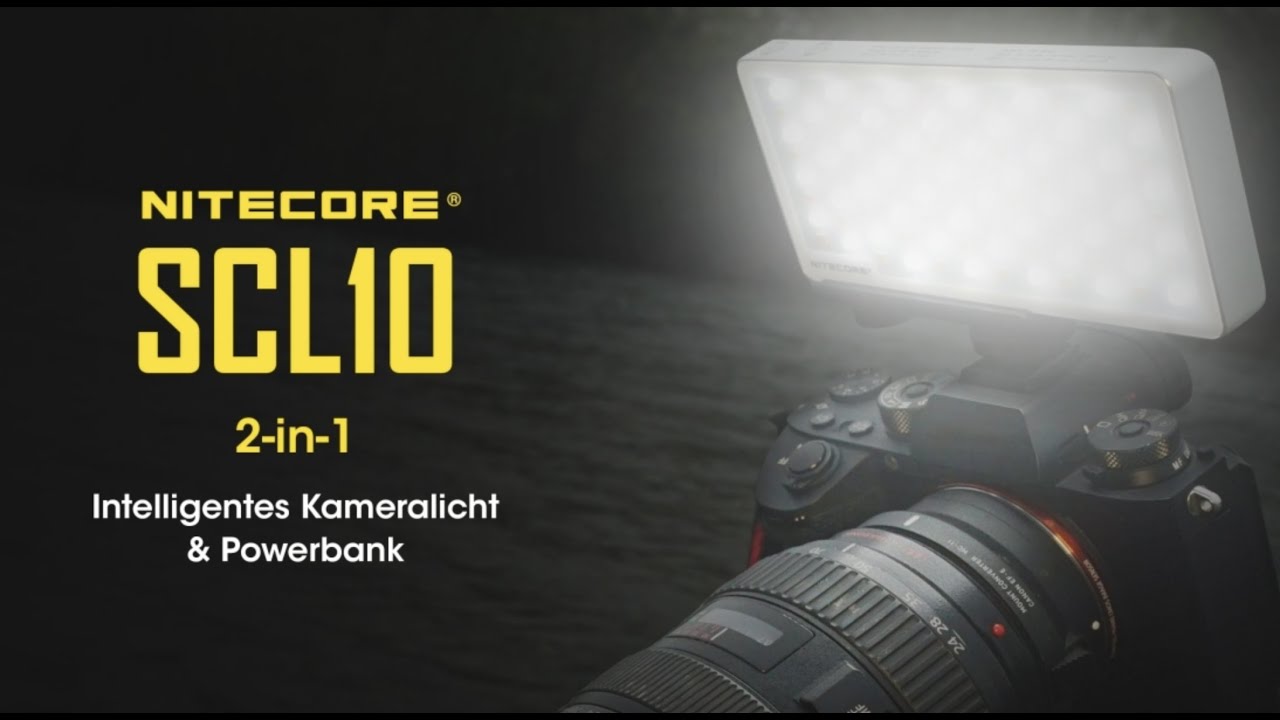 Nitecore SCL10 Powerbank und Smart Kameralicht