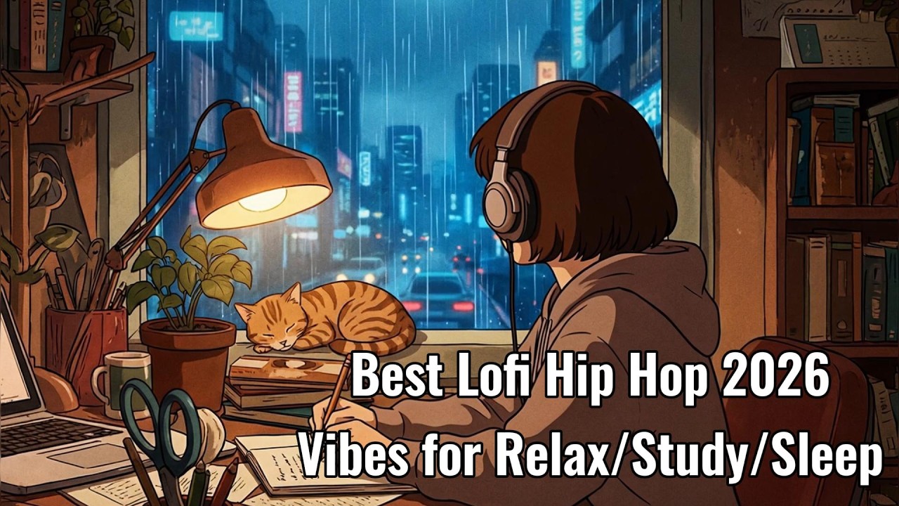 Best Lofi Hip Hop 2026 📚 Beats to Sleep/Relax/Study to 🌧️ Cozy Chill Rainy Day, Lazy cafe break