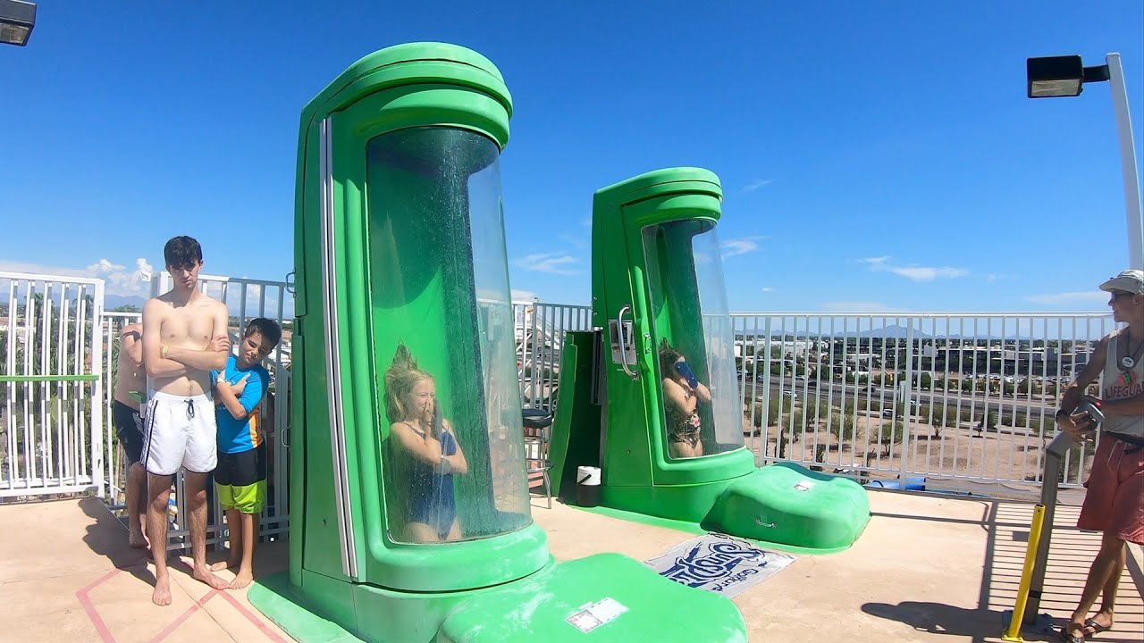 Double Dare (Track 1) - EXTREME SuperLOOP Trapdoor Slide | Golfland Sunsplash Mesa