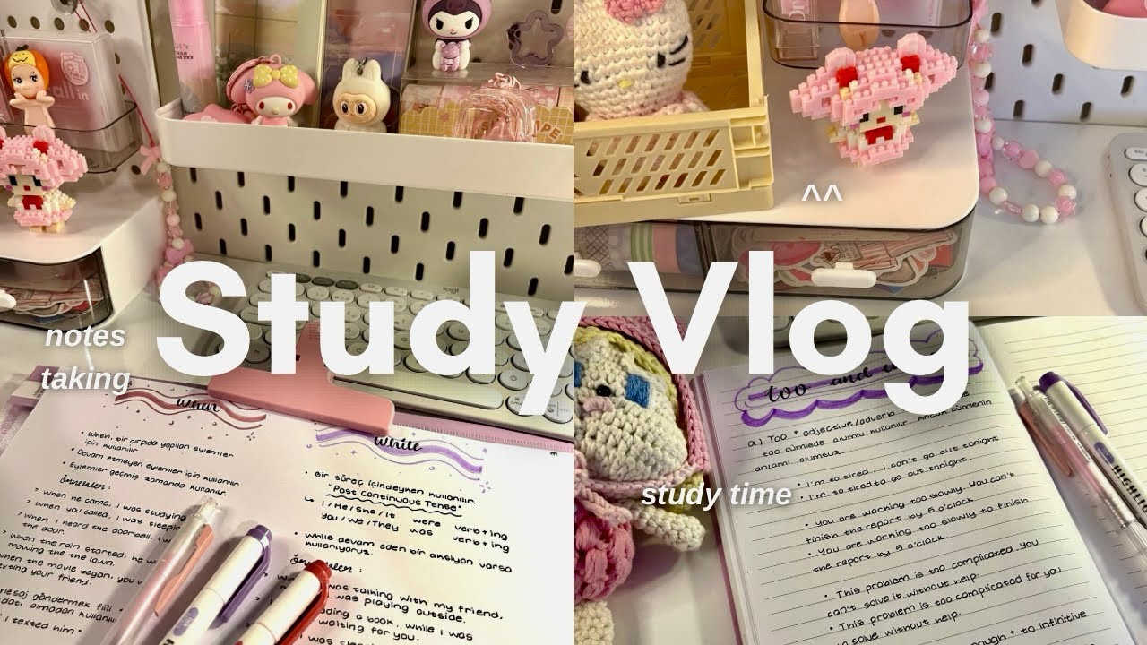 STUDY VLOG 📖 a lot of notes, exercise, bullet journal, studying 