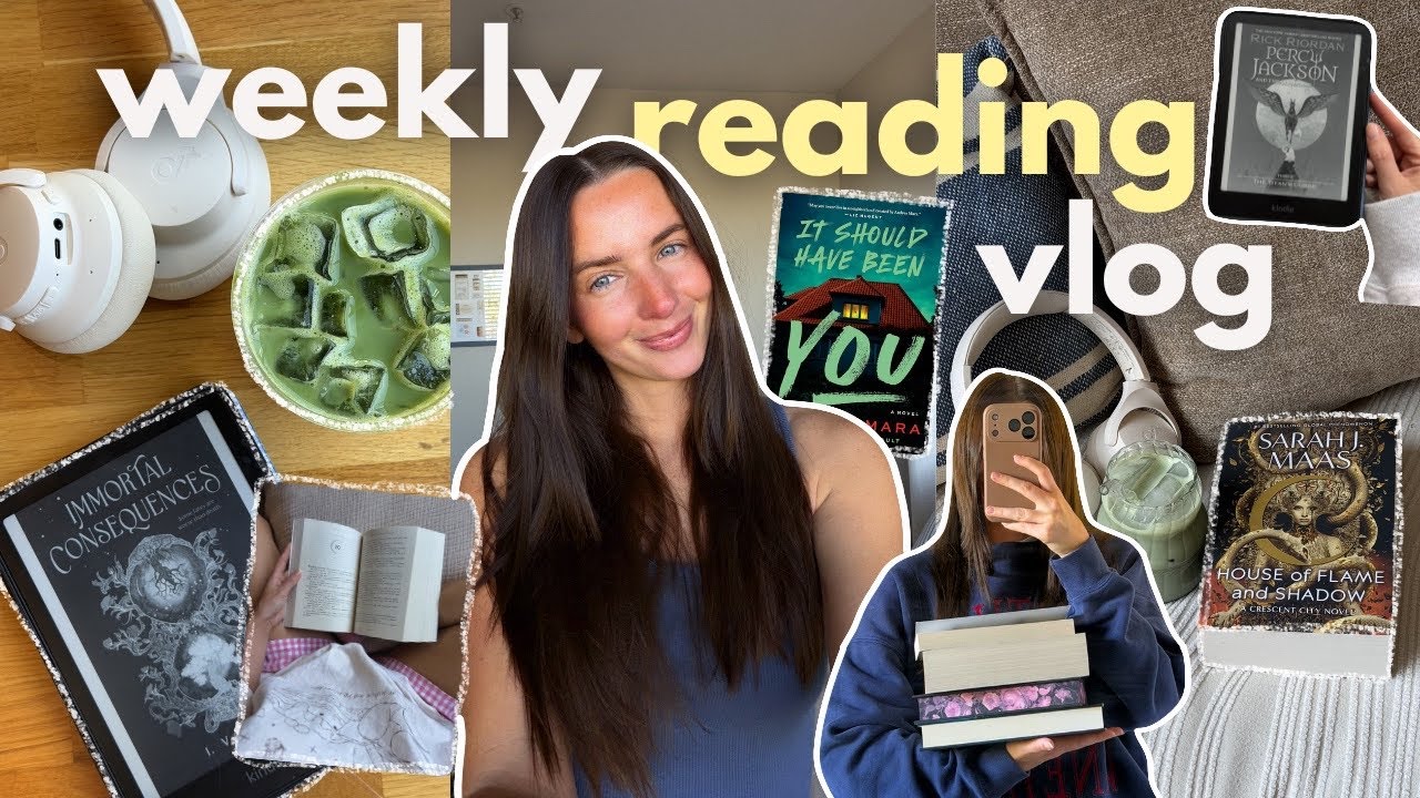 reading fantasy & new releases 📖☕🧸🧺🎧| WEEKLY VLOG