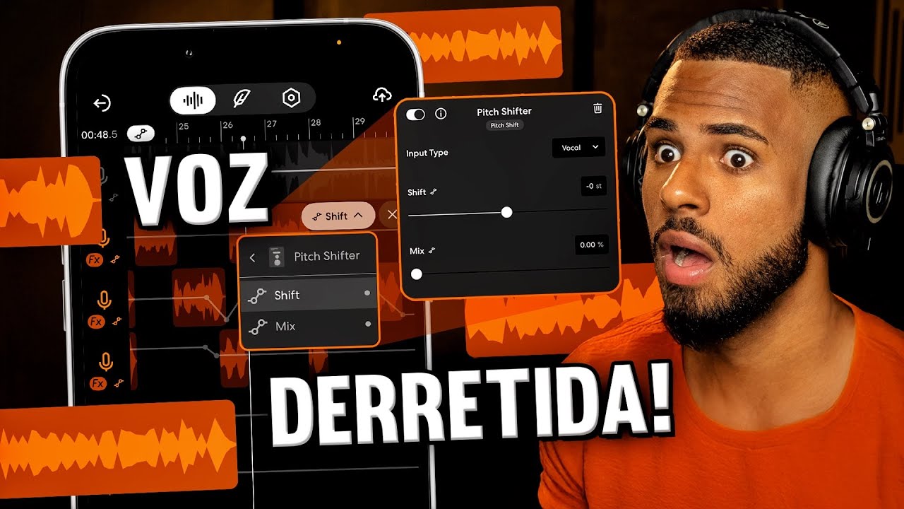 COMO FAZER O EFEITO DE VOZ DERRETIDA NO BANDLAB!! Tape Stop no celular
