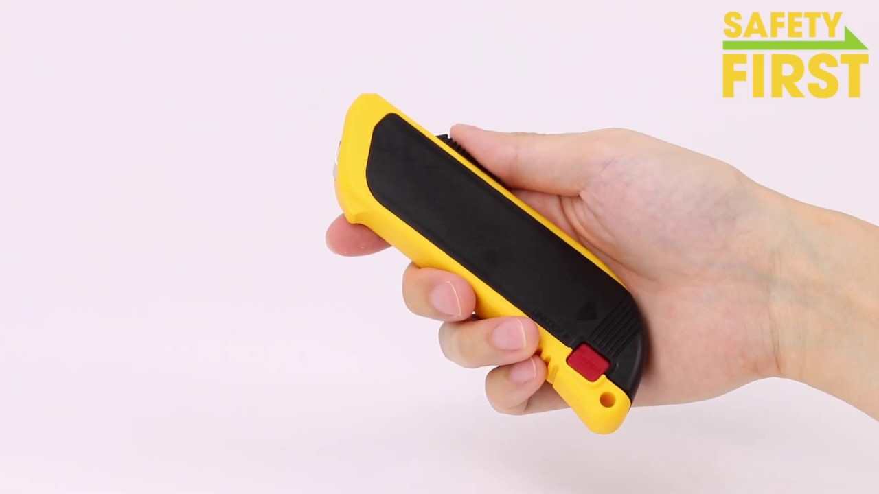OLFA - Cúter de seguridad con cuchilla redondeada y con retracción de cuchilla automática SK-6
