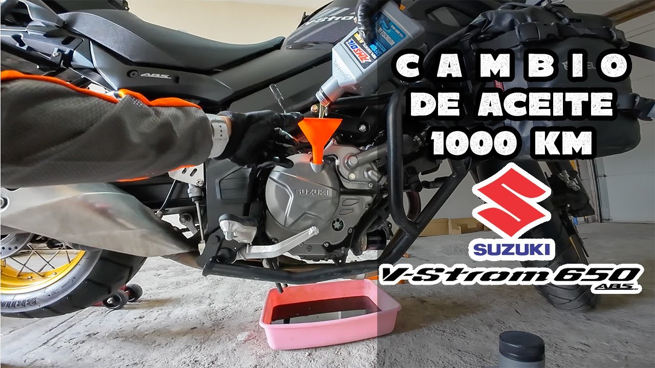 ¡ASÍ DE FÁCIL! Cambio de aceite 2025 para la Suzuki V‑Strom 650 para rincipiantes 🔧🏍️