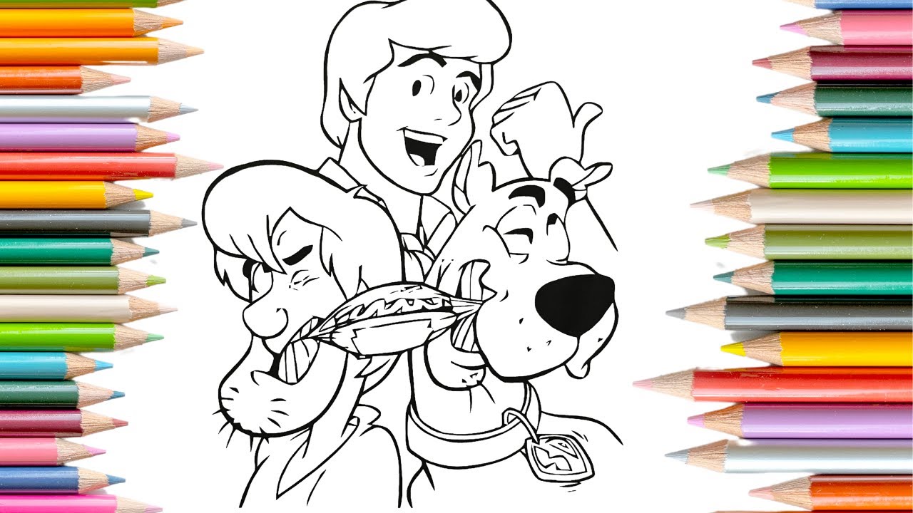 Scooby Doo Coloring Pages , Scooby Doo Urban Color Studio, Shaggy and Fred Drawing
