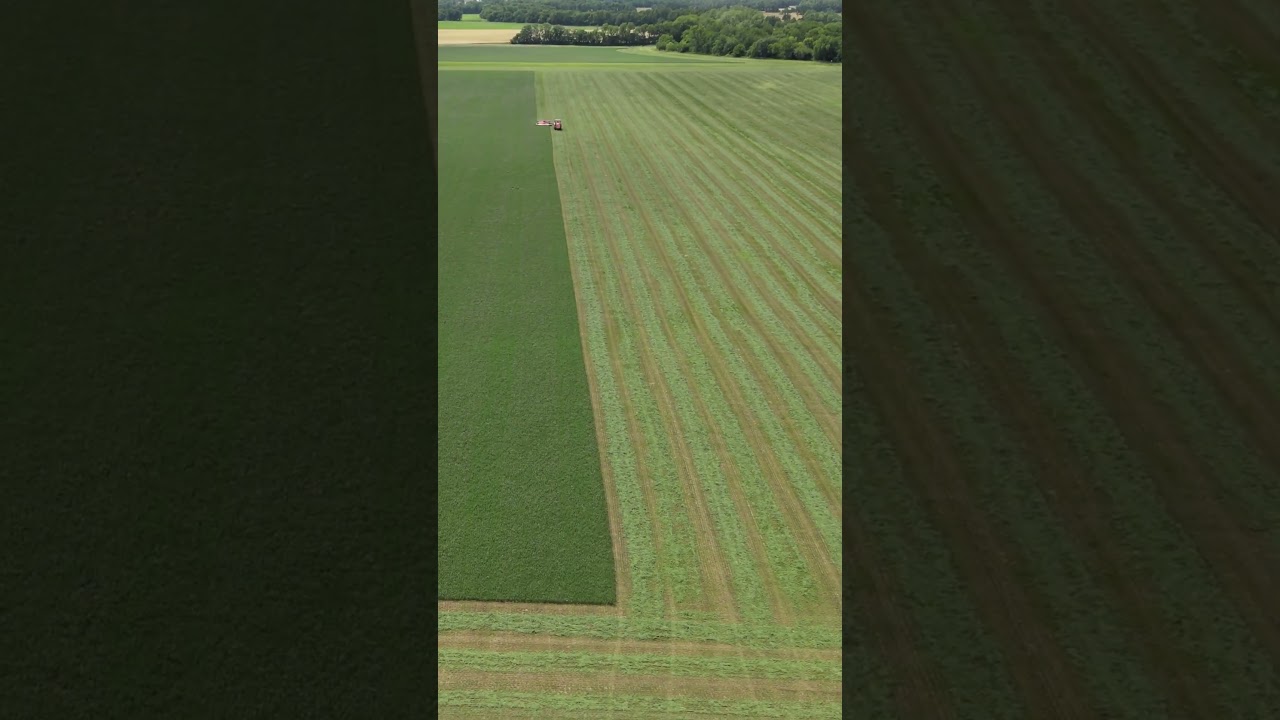Laying down some #alfalfa with the Kubota Tractor Corporation M7 and DMC. #farming #farmlife