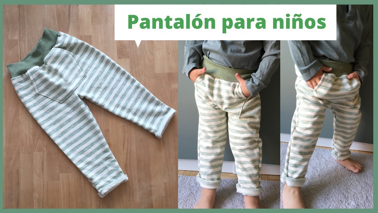 Pantalón para niños / SIN PATRON/  Costura fácil/ Kinderhose nähen