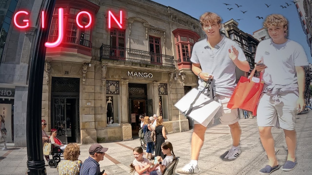 ASI ES LA PLAZA MAYOR Y EL CENTRO EN GIJÓN ASTURIAS 