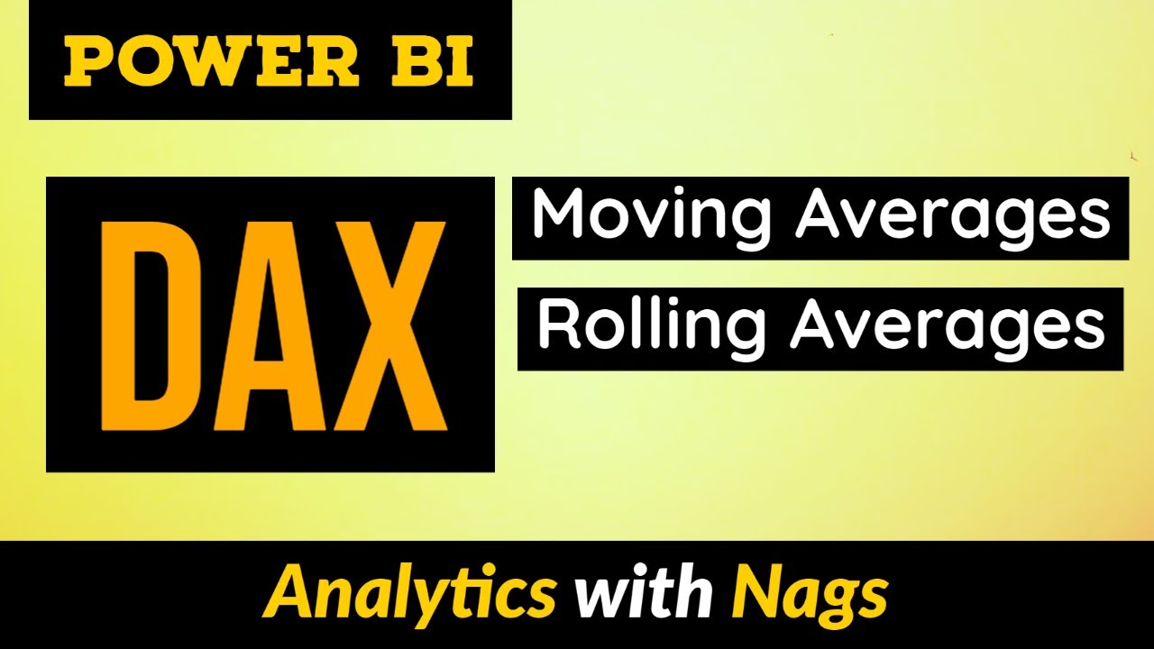 Moving Averages / Rolling Averages in Power BI DAX Tutorial (28/50)