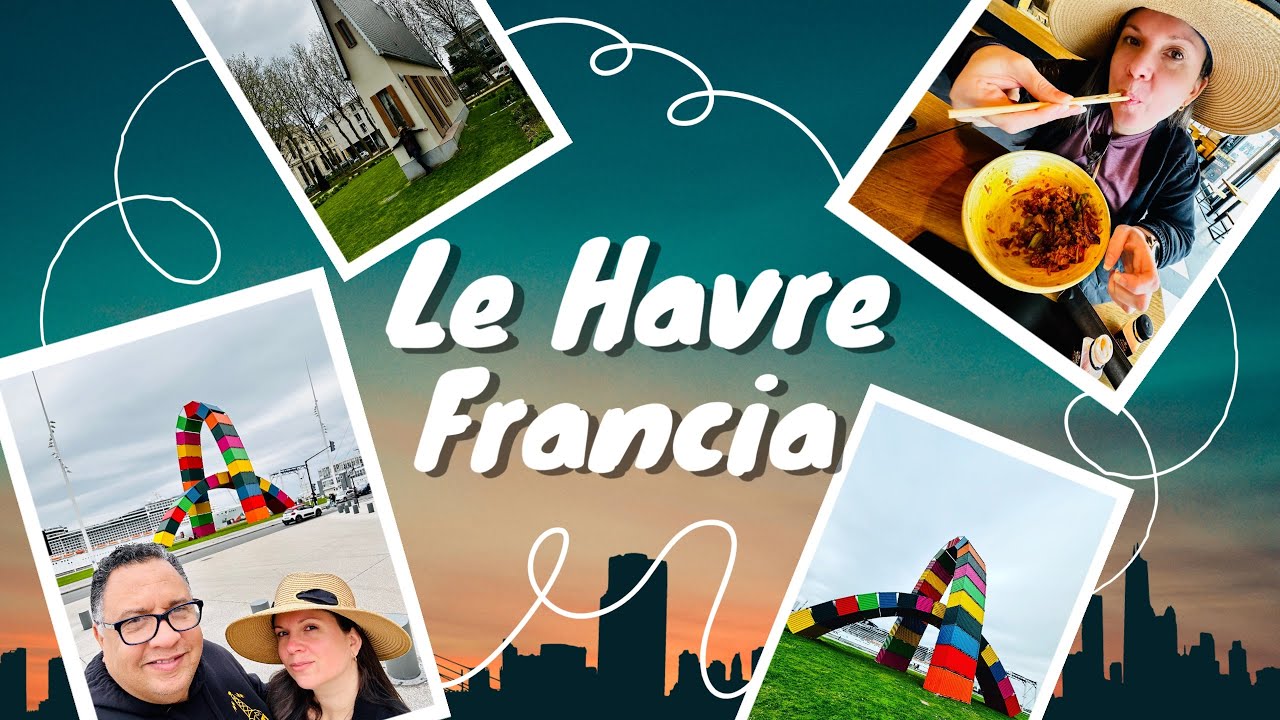 De visita en Le Havre, Francia, nos montamos en el funicular.