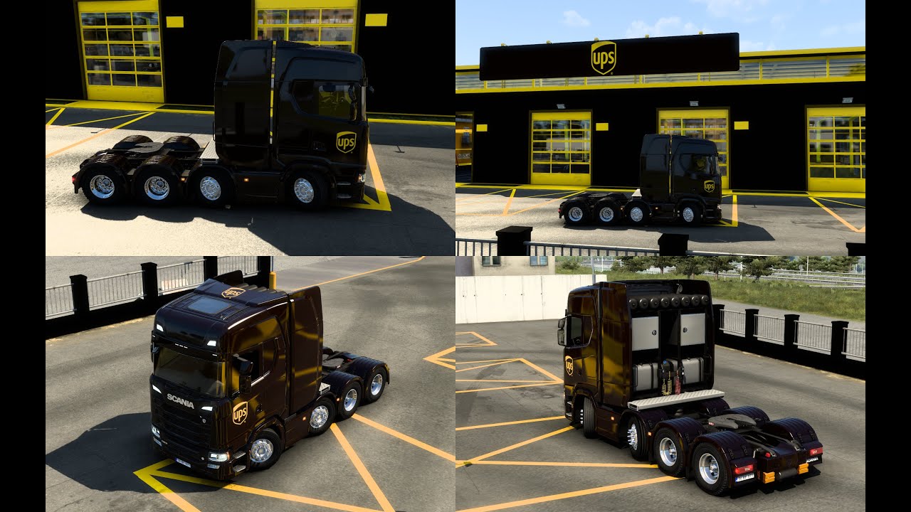 RODONITCHO ETS2 1.46.2.11S 053/12/0928/2022 SKIN SCANIA S 2016 UPS BY RODONITCHO MODS 1.0 1.40 1.46