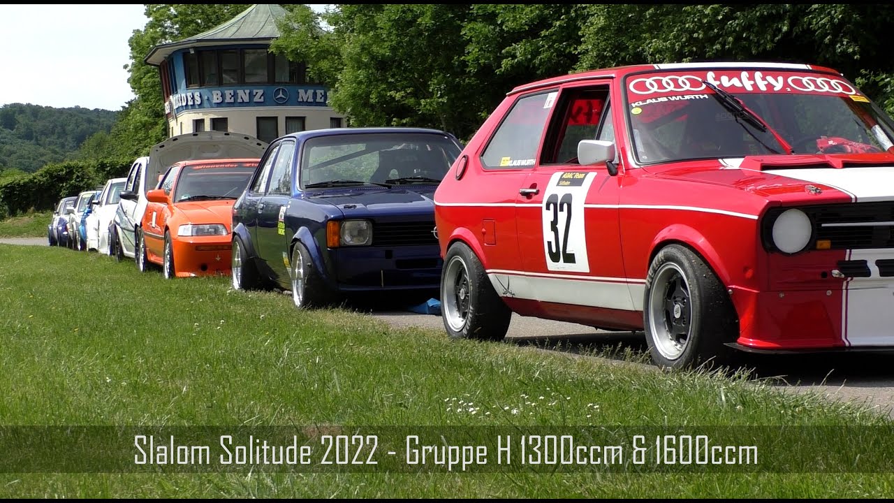 Slalom Solitude 2022 - Gruppe H - Audi 50, Simca, C-Kadett, Honda CRX, VW Polo 1 - Action & Sound